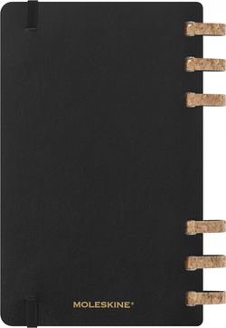 Еженедельник Moleskine SPIRAL Large 130х210мм PP 200стр спираль пробковая черный (DSSPB12MWH3)