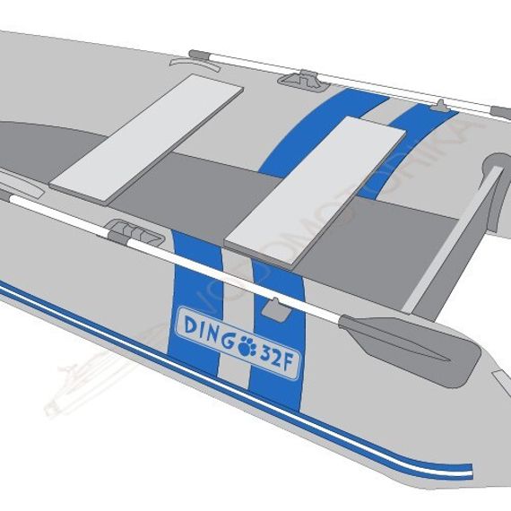 Лодка надувная DINGO 32R сине - серый
