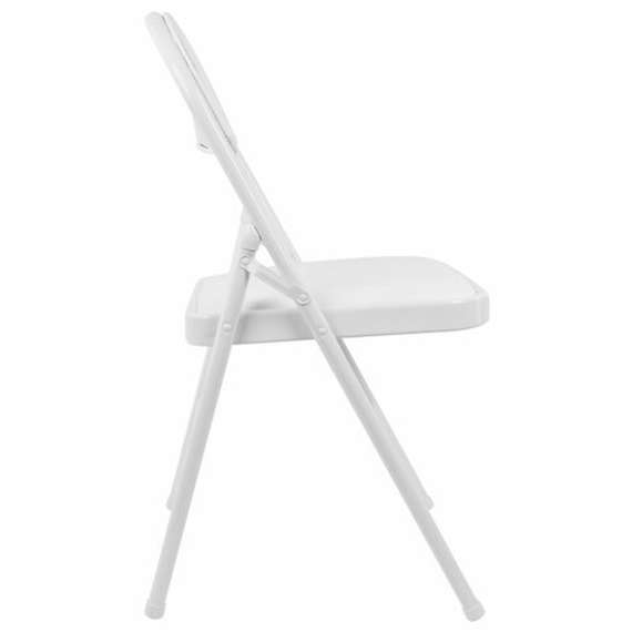 Стул складной BRABIX "Golf Plus CF-003 КОМФОРТ", белый каркас, кожзам белый, 532888