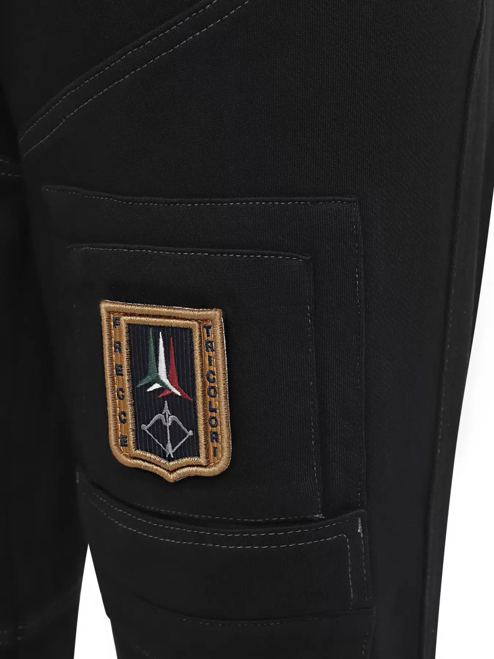 Брюки муж. Aeronautica 743 черный на резинке