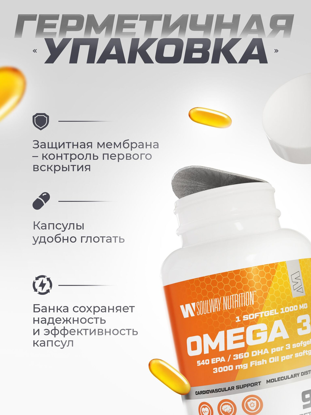 Полный набор для наращивания мышечной массы Креатин + Протеин + Мультивитамины +Омега 3 + BCAA