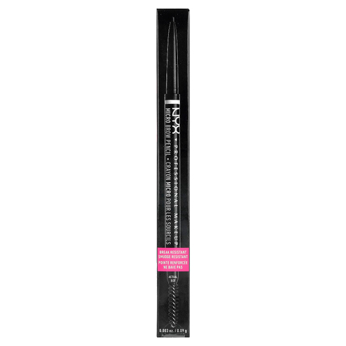NYX Professional Makeup, Micro Brow Pencil, 08 черный, 0,09 г (0,003 унции)