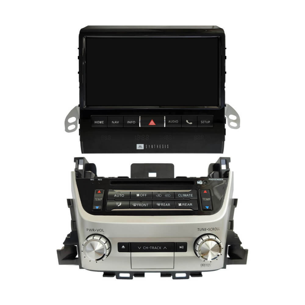 Магнитола для Toyota Land Cruiser 200 2015-2021 (без JBL) - Carmedia ZH-T1000 дисплей 10.1" на Android 12, 8/128Гб, CarPlay, 4G SIM-слот, блок климата в комплекте