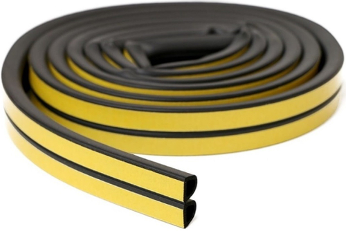 Лента уплотнитель 14х12мм черная самоклеящийся Ремонтикс (бухта/20м)