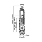 Клапан для бачка унитаза двухрежим, сливной, Orio, АС-12Х