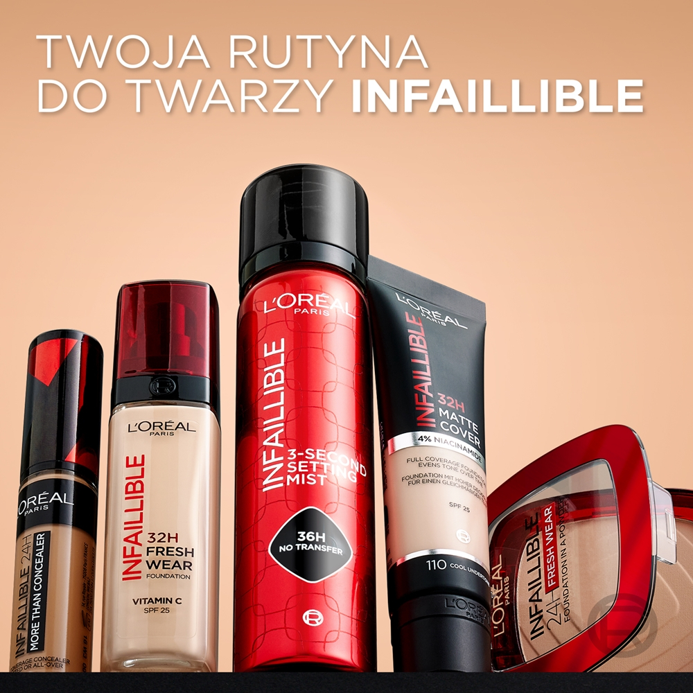 L’Oreal Paris Infaillible 32H Fresh Wear - Долговременное тонирование в жидкой основе оттенок 125 WARM DORE, 30 ml