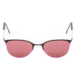 Черные солнцезащитные очки из титана с фиолетовыми линзами. Модель 04