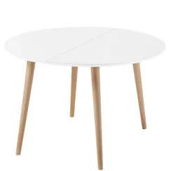 Стол Oakland раздвижной, Ø120-200х120 см, белый