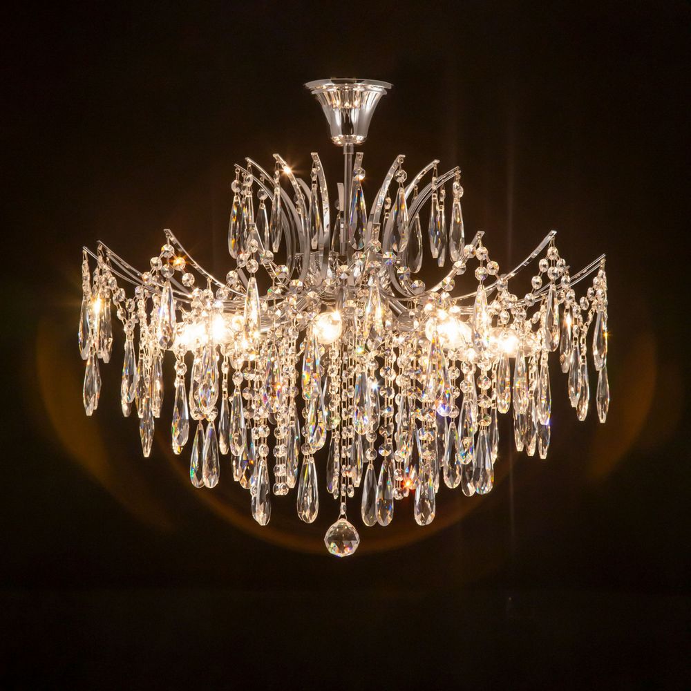 Citilux Селена CL302180 Люстра хрустальная Хром