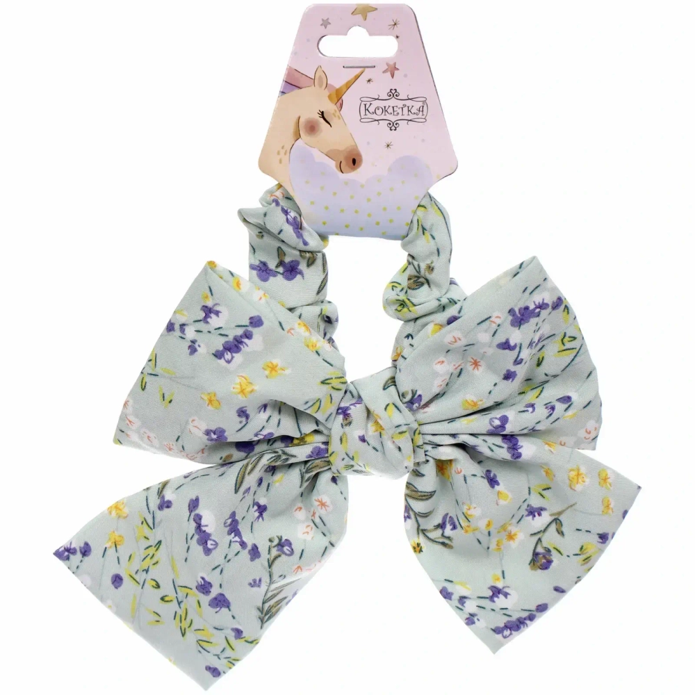 Резинка для волос «ПЕРСЕЯ», васельки, микс 6 цветов, d-8,5см (подвес Кокетка Единорог)