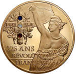 France, 225th Anniversary of the French Revolution "La Marseillaise" Medal – 2014 Gilt Copper