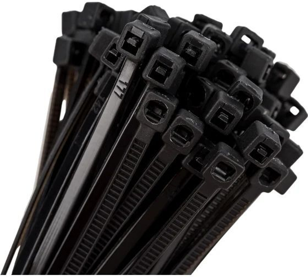 Хомут нейлоновый 2,5x200мм, 100 шт, черный General GNC-25-200-B, 475327