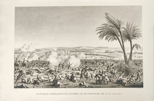 Наполеон.Битва при Гелиополисе. Гравюра. Париж. 1834