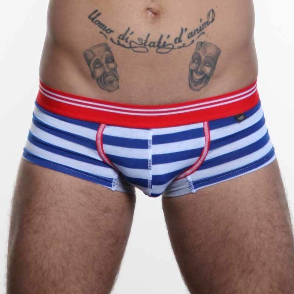 Мужские трусы хипсы в синюю полоску TOOT Paradise Blue Boxer TT00057