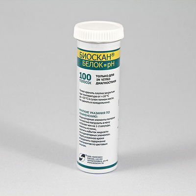 Биоскан Белок + pH в моче, 100 полосок, 1уп.