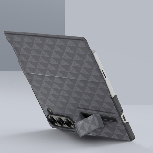 Складной чехол от Dux Ducis серого цвета с встроенной подставкой для смартфона Samsung Galaxy Z Fold 6, серия Fitt Series Case