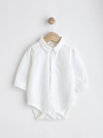 Боди с длинным рукавом и брюки на подтяжках в комплекте для малышей Next N31-190, Темно-синий, Белый