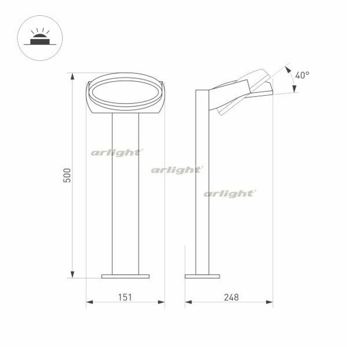 Садовый светильник Arlight 029982(2)