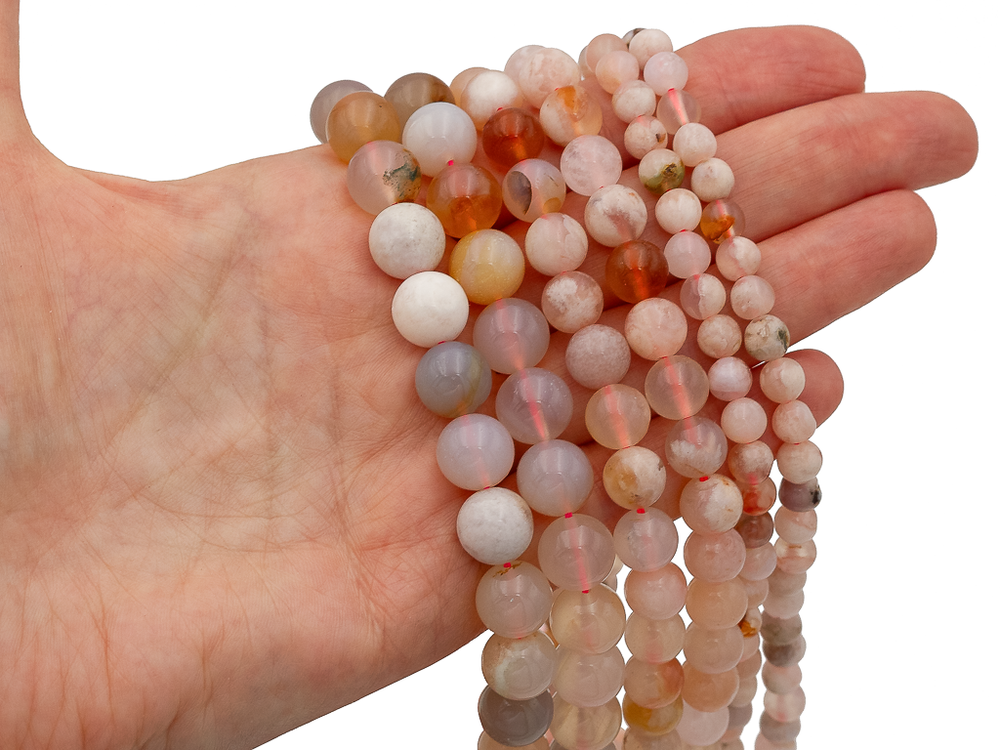 Нить бусин из агата 8,5мм