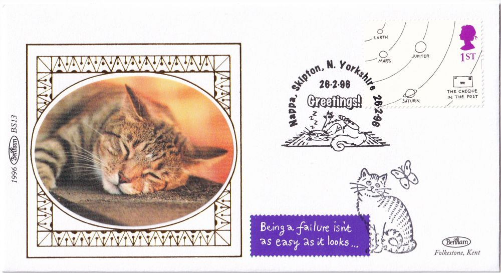 Конверт Первого дня Великобритании от 26 февраля 1996 года с маркой и спецгашением