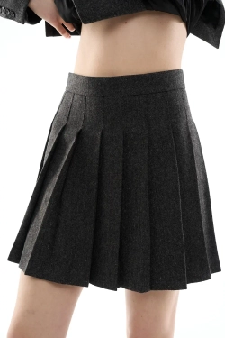 Юбка-мини графитовая