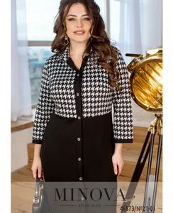 Платье 21-01-черно-белый Minova