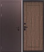 Входная дверь FlyDoors ТЕРМАЛ Медь антик - Орех грецкий
