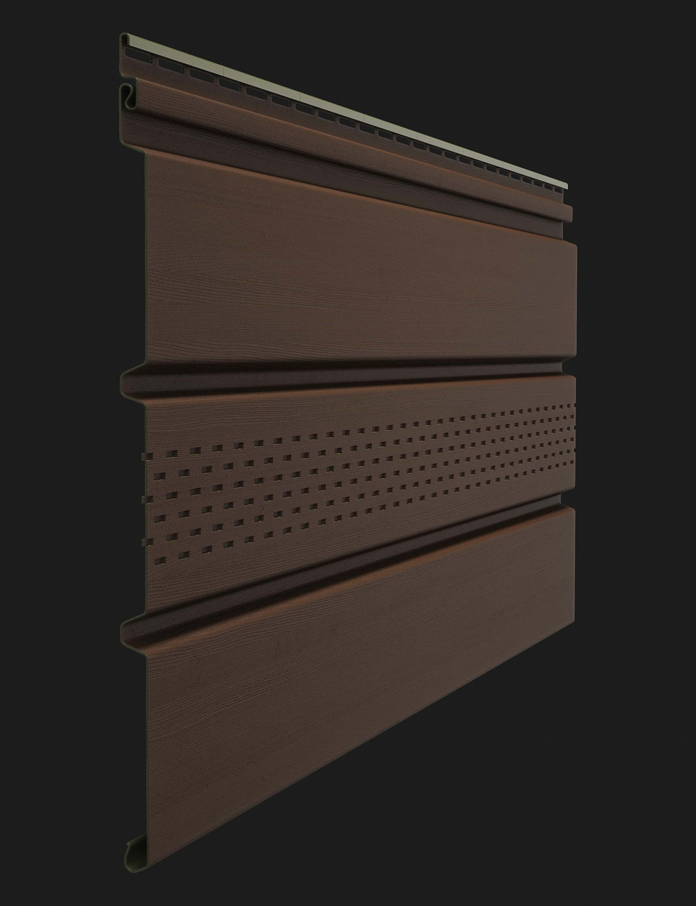 Döcke PREMIUM Софит с центральной перфорацией (Каштан)