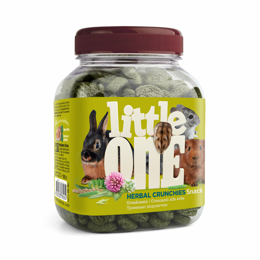 ЛИТЛ ВАН Травяные подушечки Лакомство для всех видов грызунов банка 100 гр