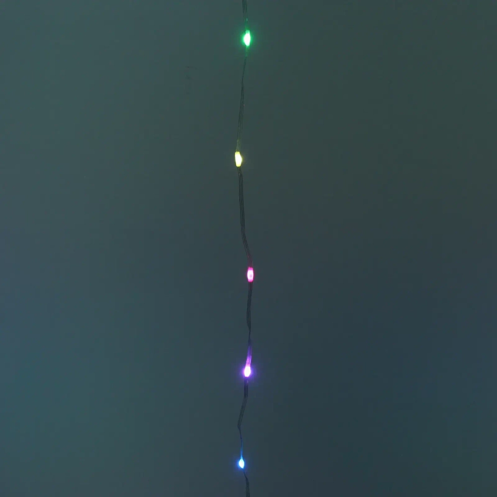 Гирлянда для дома ЗАНАВЕС ш3м* в3м 300 ламп LED, прозрачный провод, более 200 реж, IP-44 (управление с пульта д/у и с телефона). Мультицвет