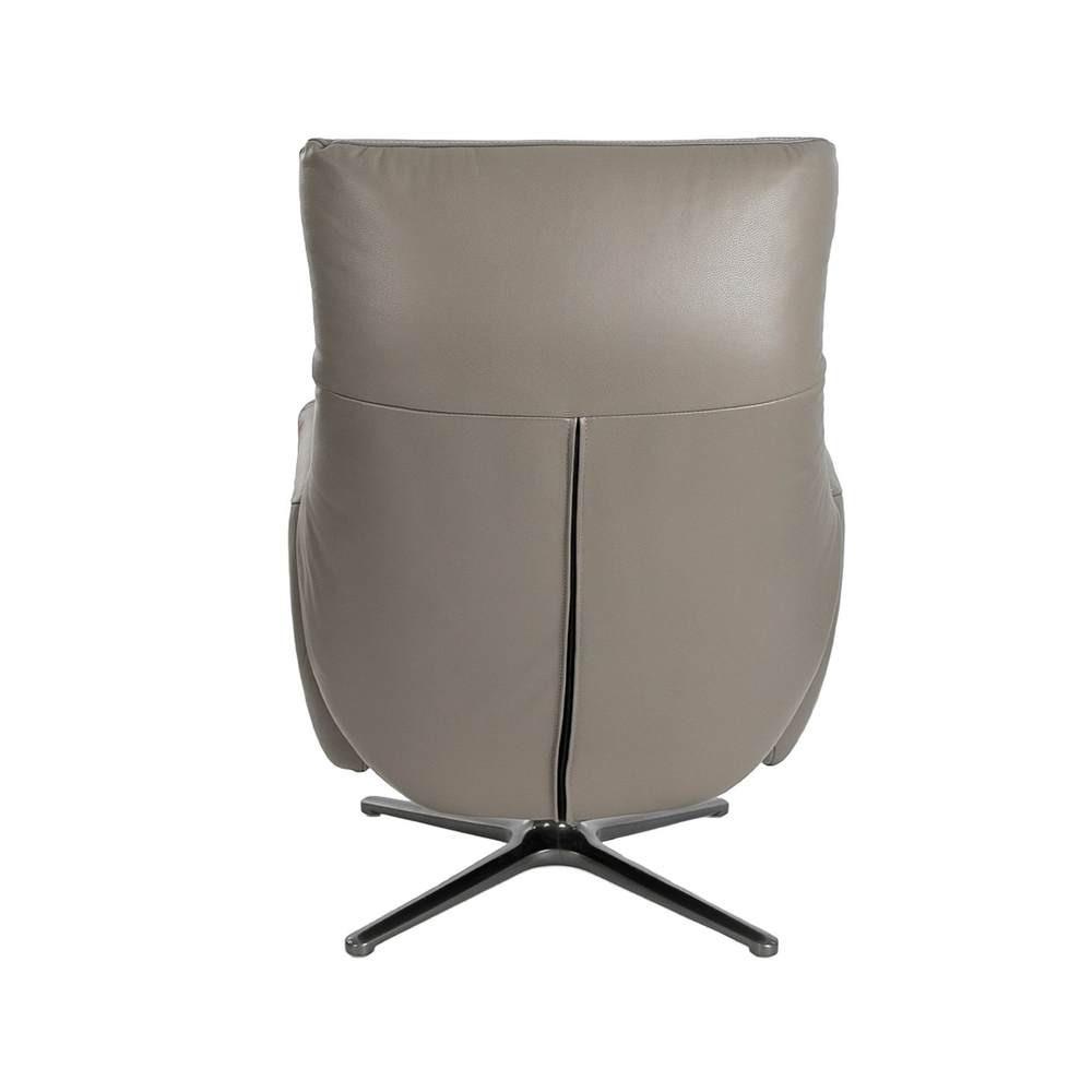 Вращающееся кресло 5092/KF-A001-M5655 кожаное с откидной спинкой