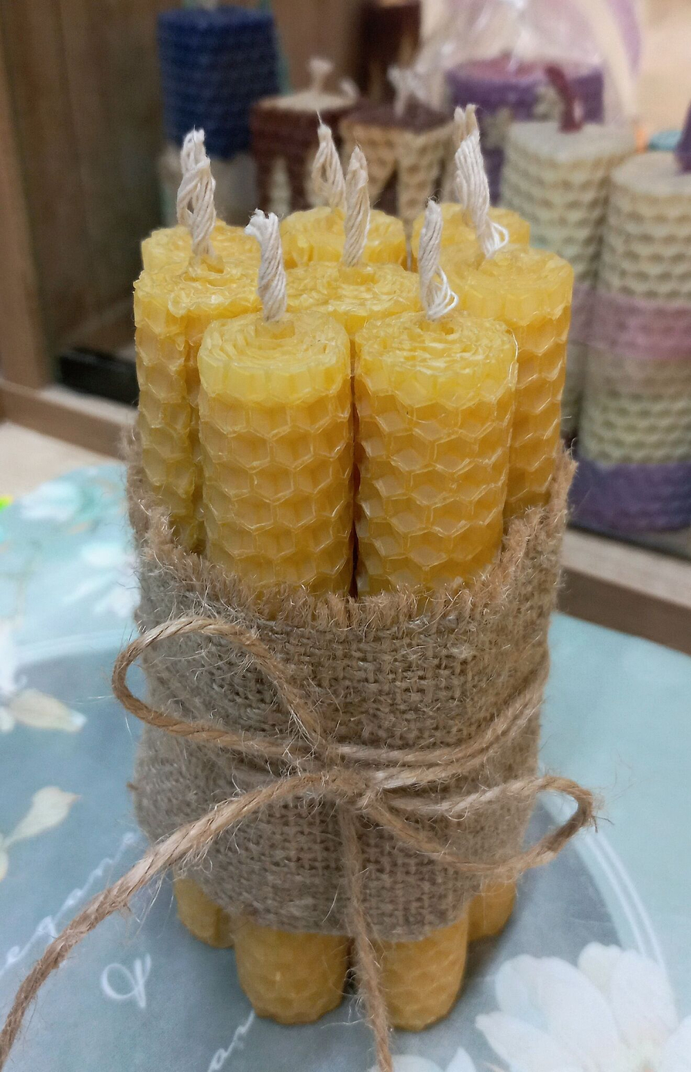 Набор свечей, натуральная вощина, 8 шт