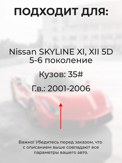 Ремкомплект ограничителей дверей Nissan SKYLINE (XI, XII) 5D 35# 36# (2 двери, тип 8) 2001-2014