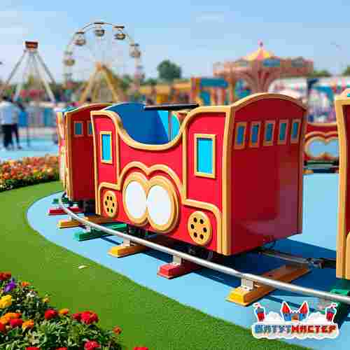 Аттракцион рельсовый для малышей «Радуга Счастья», 3 вагона, 12 мест