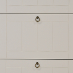 Обувница для прихожей Индра, закрытая, высокая из МДФ, белый