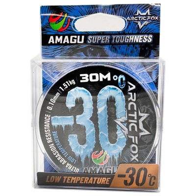 Леска зимняя синяя AMAGU -30 ARCTIC FOX 0,10 мм 30 метров.