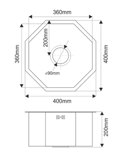 Мойка кухонная Octavia MELANA Profline 1,2/200 бронза врезная фигурная D400BR