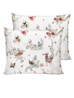 Постельное белье перкаль Сказка "Сочельник (зел)" евро Наволочка 50х70 см 2 шт Простынь на резинке 180x200 см Пододеяльник 200x215 см