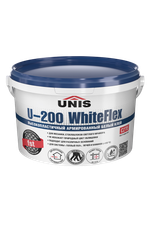 Клей UNIS U-200 WHITEFLEX С2ТЕ для керамогранита крупного формата белый 5 кг ведро