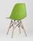 Eames Style DSW зеленый пластик, стальной каркас, натуральный массив бука