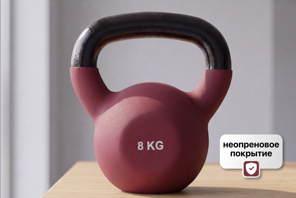Гиря чугунная неопрен 8 кг (модель: К-5) VictoryFit VF-KN080