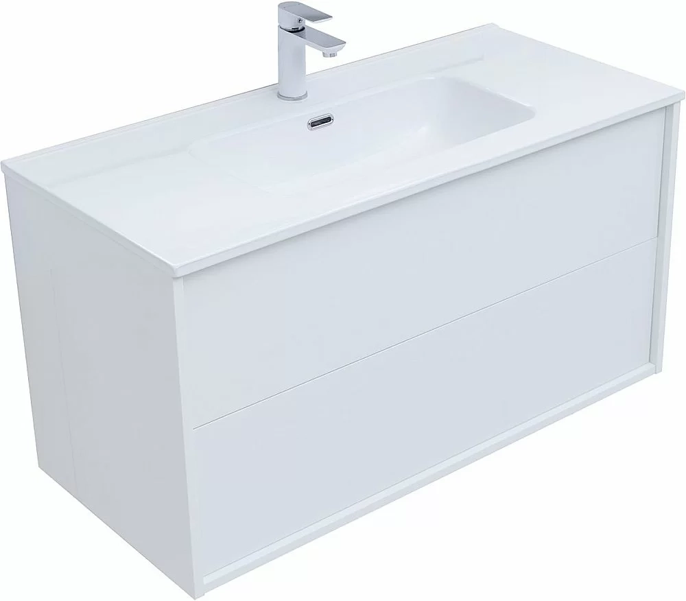 Тумба с раковиной Aquanet Lino 287542 80 (Flat) белый глянец