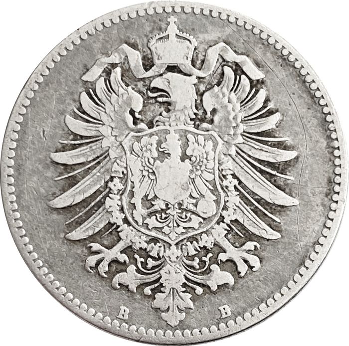 1 марка 1875 Германия "B"