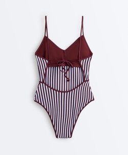 OYSHO Купальник в фактурную полоску, разноцветный