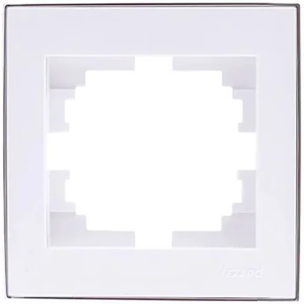703-0225-146 RAIN Рамка 1-ая горизонтальная белая/хром