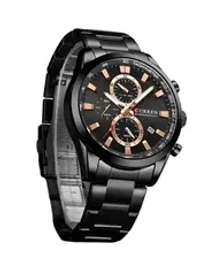 Часы наручные кварцевые CURREN на металлическом браслете, черный W8560-03