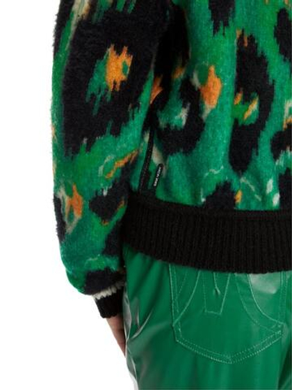 Marc Cain Бомбер из шерсти с принтом