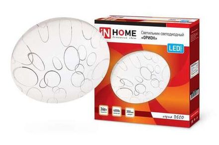 Светильник светодиодный DECO ОРИОН 36Вт 4000К 3240лм 230В 380х55мм IN HOME 4690612025070