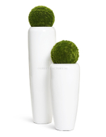 Кашпо TREEZ Effectory - серия Gloss - Высокий конус Design - Белый глянцевый лак