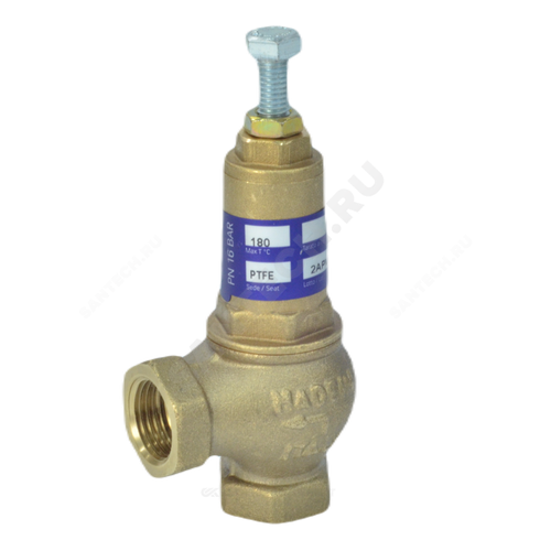 Клапан предохранительный пружинный угловой латунь 111 Ду65х65 ВР G2 1/2"хG2 1/2" Рн=0.5...16бар OR 0111.366